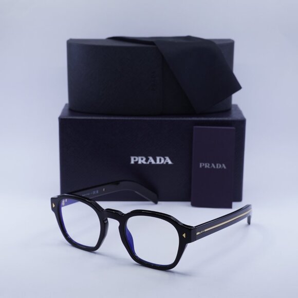 Prada PRA16S 16K60K Square Sunglasses 52mm – Black\Blue Light Block - Picture 4 of 10